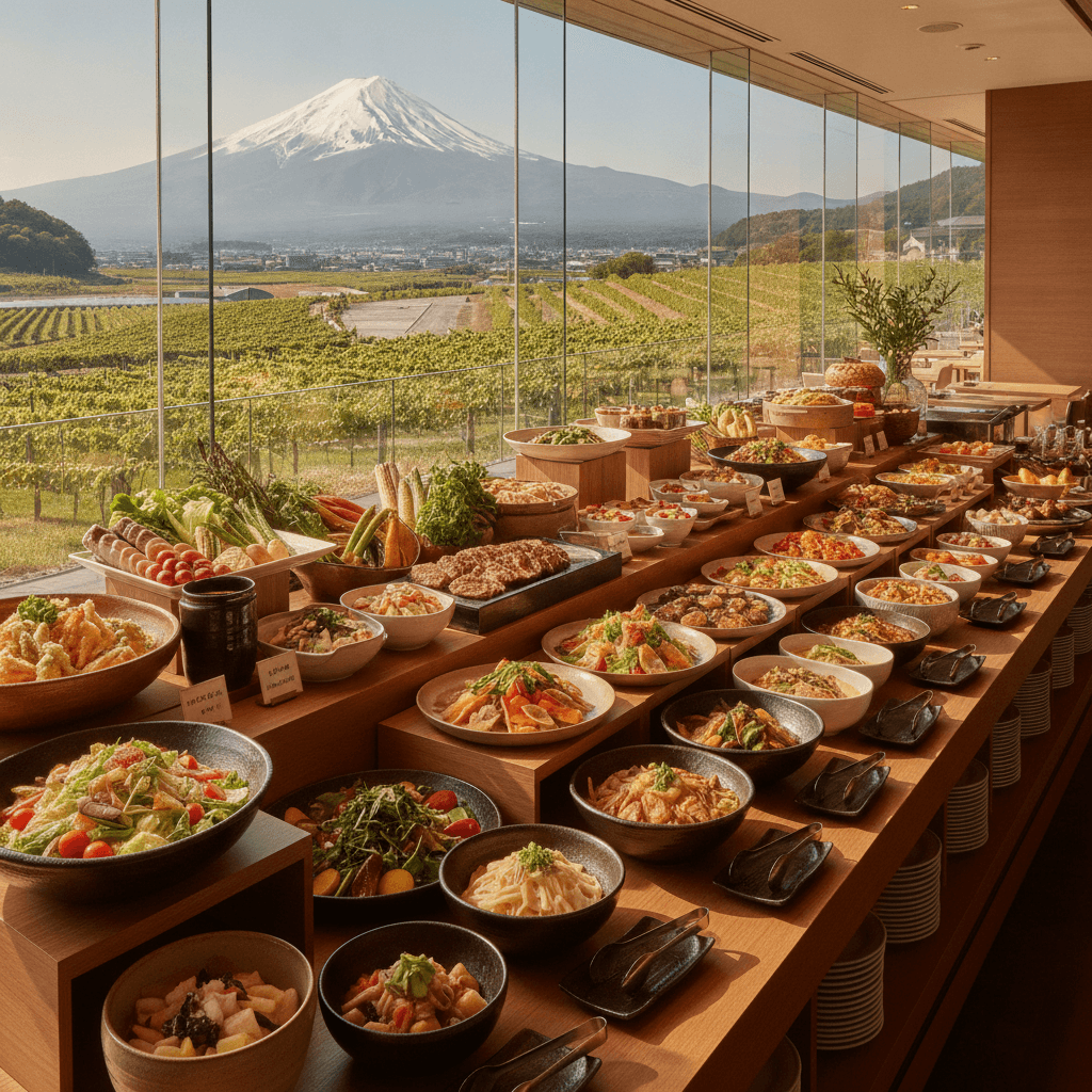 山梨ホテルランチバイキング徹底ガイド:地産地消と伝統を味わう甲府藤屋の提案